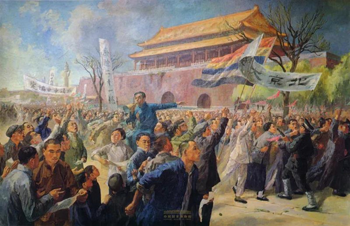 周令釗《五四運動》油畫，1951年，中國國家博物館藏.jpg